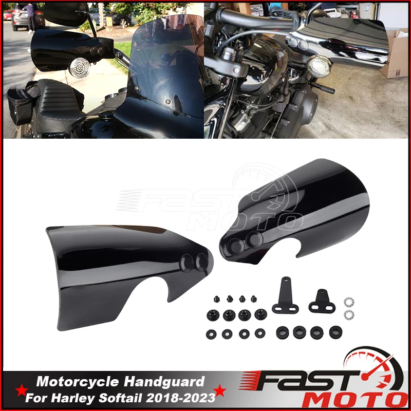 Motorcycles Handle Bars Handguard Hand Cover Guards Protector For Harley Softail Fat Bob Low Rider Sport Glide Breakout Slim 18+