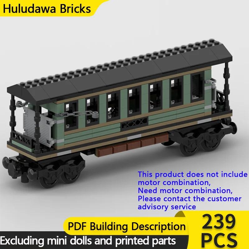 

Popular Game Model MOC Building Bricks Railway Train Passenger Car Modular Technology Gifts Holiday Assemble Children Toys Suit