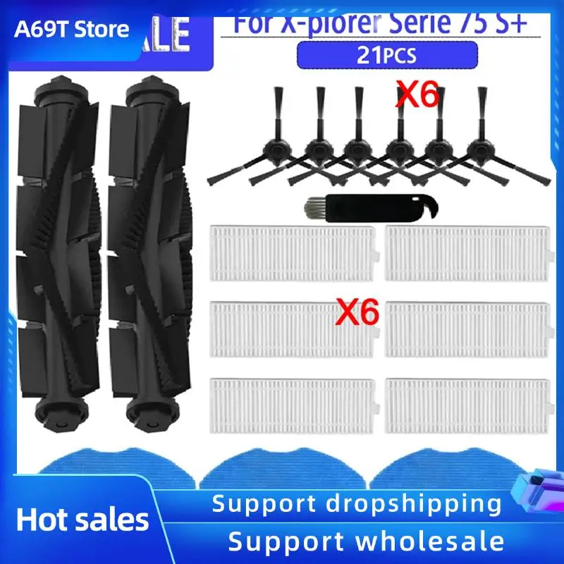 

A69T Main Side Brush Filter HEPA Mop For Tefal X-Plorer Serie 75 S+ RG8597W Robot Vacuum Cleaner Accessories