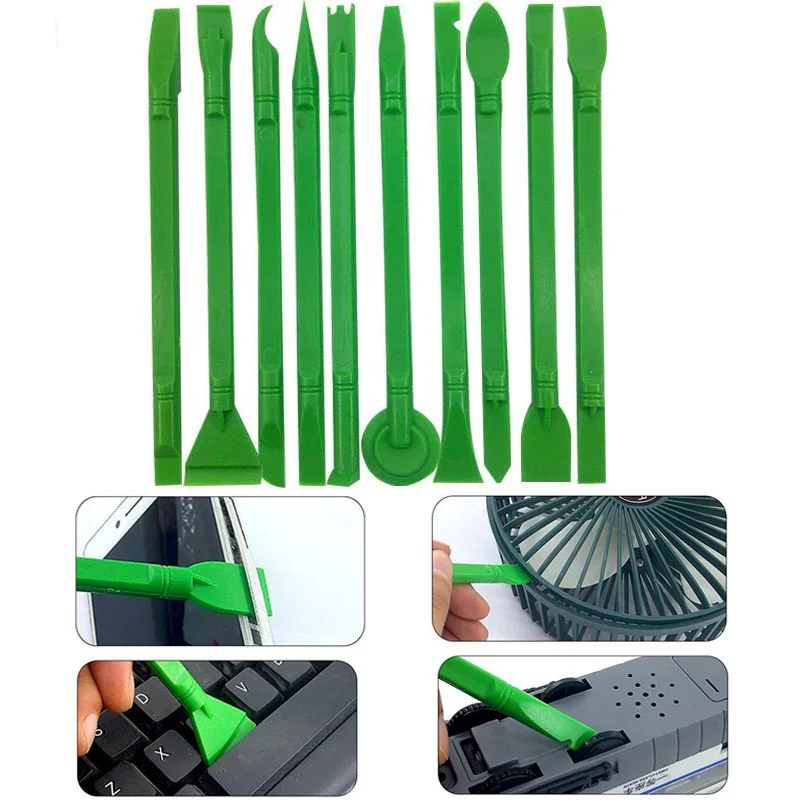

10pcs/Set 10 in 1 Plastic Crowbar Disassembly Spudger Pry Bar Opening Tools Kit for Mobile Phone Computer Repairing Opening Tool