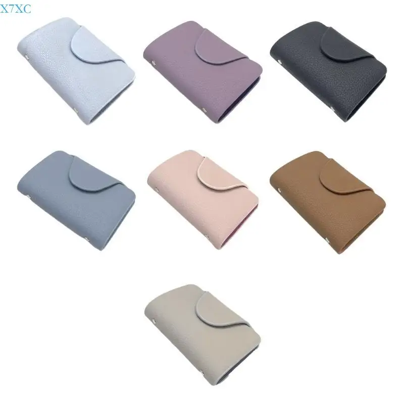 X7XC منظم بطاقات المحفظة الجلدية الجلدية العملية حافظ على بطاقاتك آمنة ومأمونة للنساء والرجال