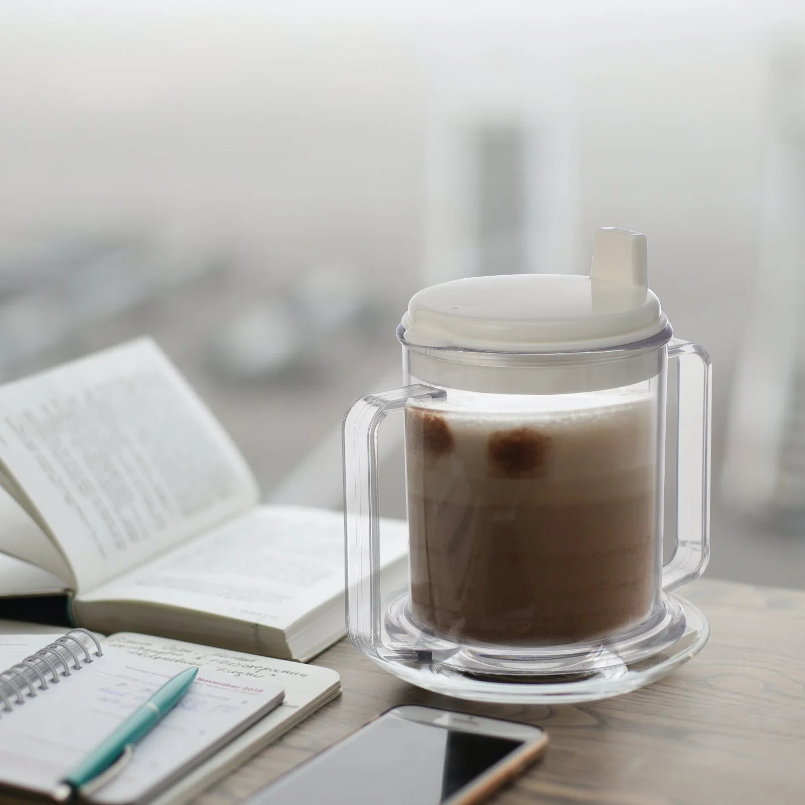 

Чашка Antispill «утконос», материал премиум-класса, стабильное основание, сок, кофе, чай, домашний ресторан, пластиковая чашка с двойной ручкой