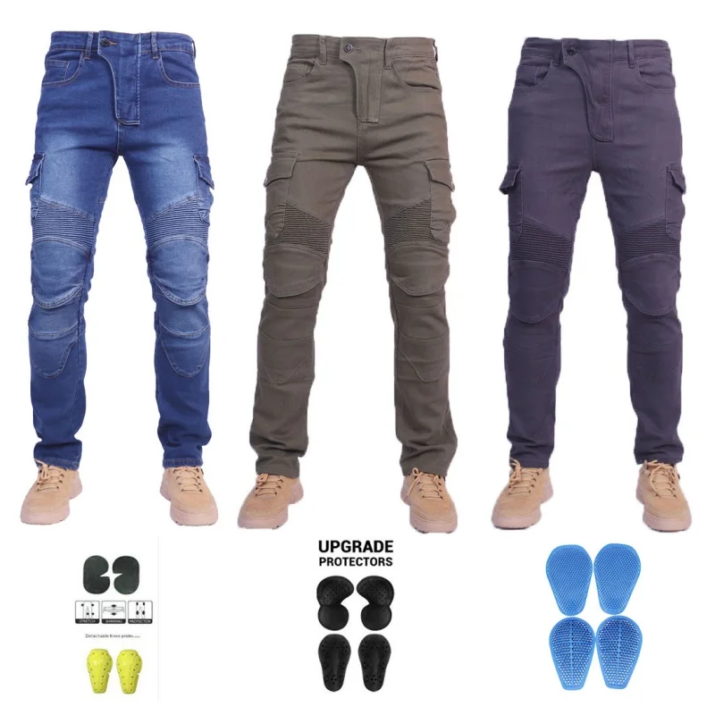 Multi-Color Motorcycle Riding Pants Protective Gear 4 Seasons Cycling Anti-Fall Riding Jeans Direct Sales