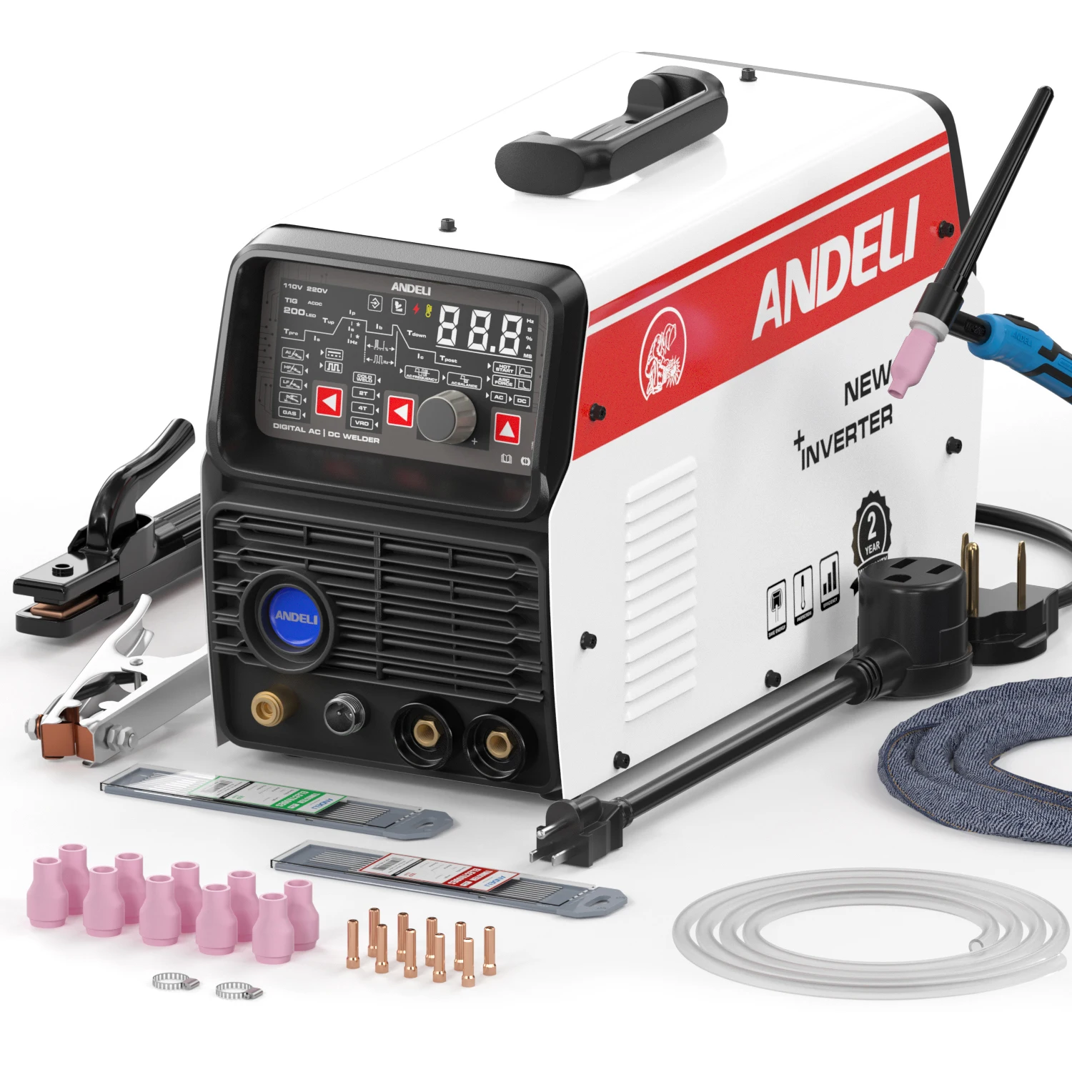 

ANDELI New Arrival TIG-200PE LED 110V 220V REMOTE CONTROL Current Torch AC DC COLD TIG Welder Manufacturer