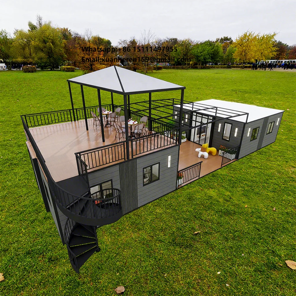 Custom Prefab 20Ft 40Ft Expandable Container Home Two Bedroom Prefabricated Building Modular House Casa Contenedor Out House