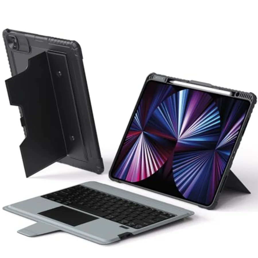 

iPad Air 13 inch Case Keyboard M3 2025/M2 2024 iPad Pro 12.9 inch (6th/5th/4th/3rd) Detachable Keyboard with Multi-Touch Trackp