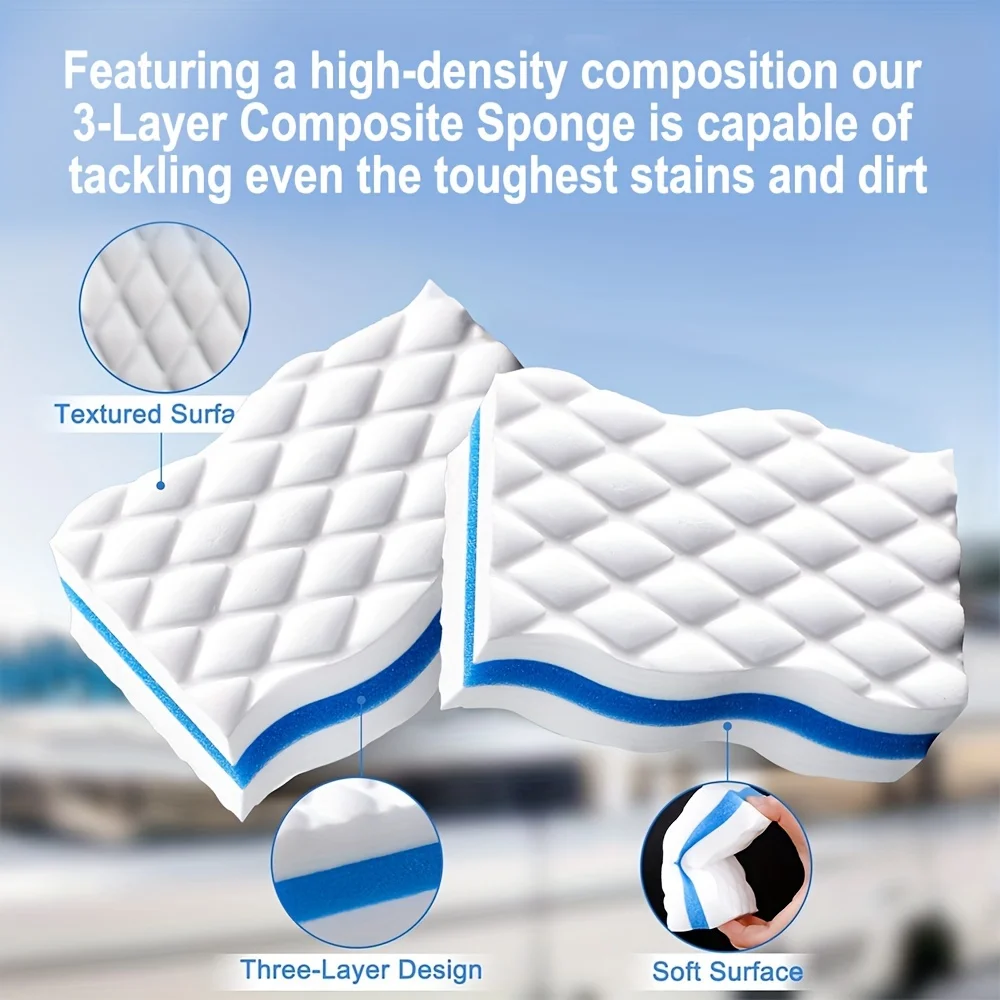 Multi-layer compression Professional Nano Sponge Eraser Clean, Multi-Use, Magic Sponge Block for Effortless Cleaning in Kitchen