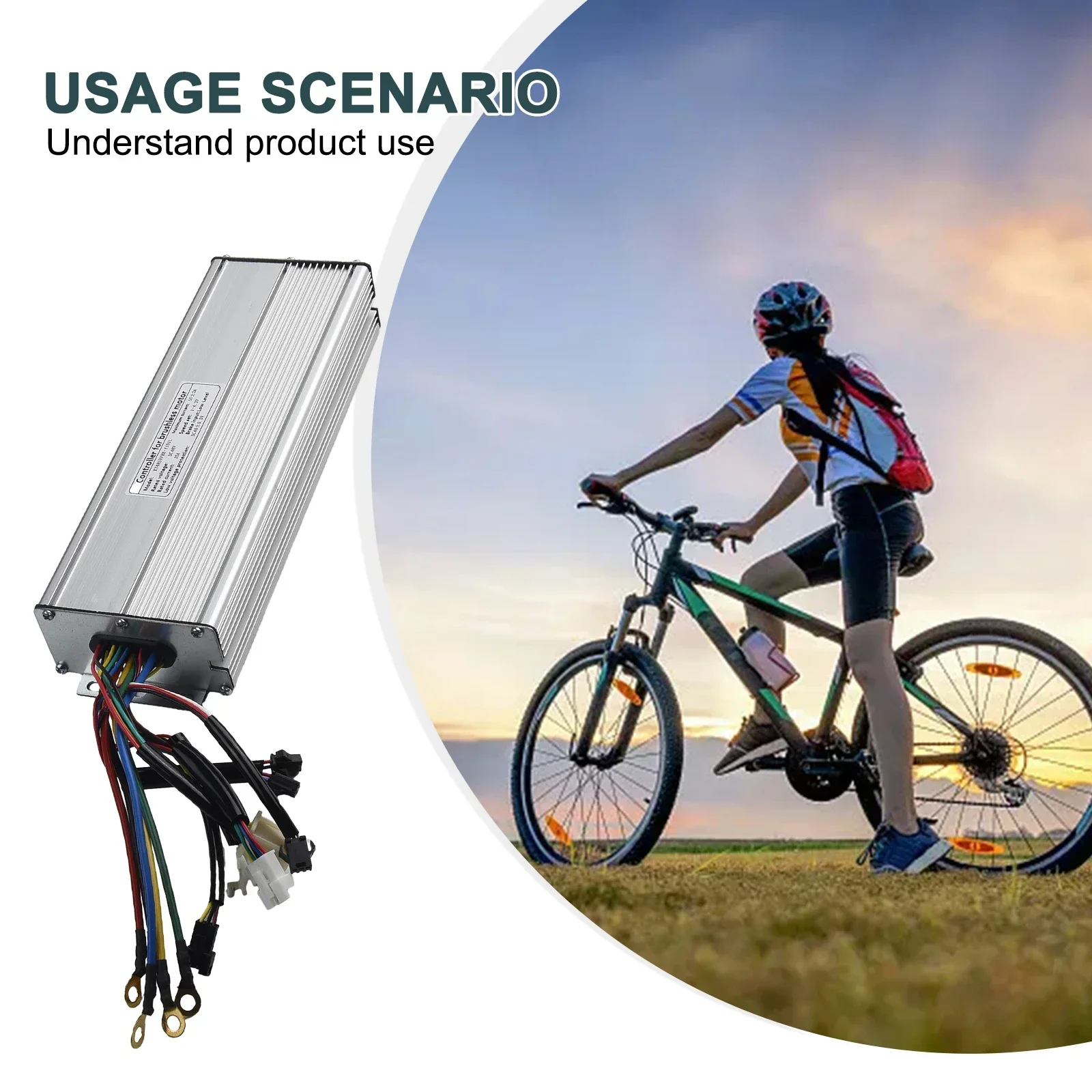 Controller Ebike Onda sinusoidale a basso livello con bici elettrica Lightline in alluminio + plastica DC 48V per bici elettrica da 3000 W senza