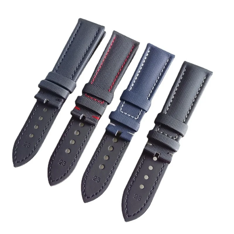 watch strap for Blancpain Bathyscaphe 5015 5000 5200 5050 5066 foldable buckle canvas strap 23mm