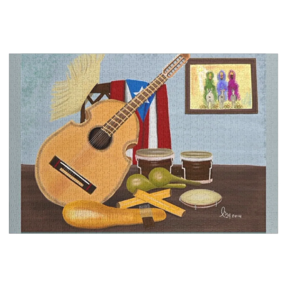 

Aguinaldo y Parranda Jigsaw Puzzle Personalized Baby Toy Customizable Gift Custom Wood Baby Toy Puzzle