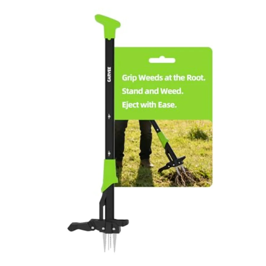 

Garvee " Stand Up Weed Puller - 4-Claw with Ejector Gardeng Hand Weedg Tool Easy-Eject Easily Remove Weeds Without Bendg Pullg