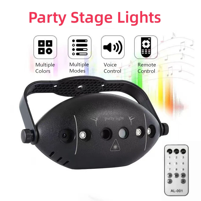 

72 Patterns Disco Lights Stage Lights USB Mini DJ Sound Tone Flash Laser Projector Lights Club Stage Effect Lighting Decoration