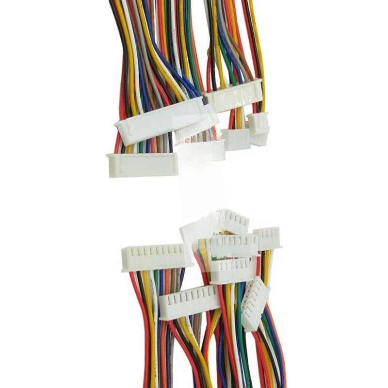 2.54MM single-head and double-head XH2.54 terminal wire harness, colored ribbon cable 2P3P4P5P6P8P10P12P connecting wire 4pcs