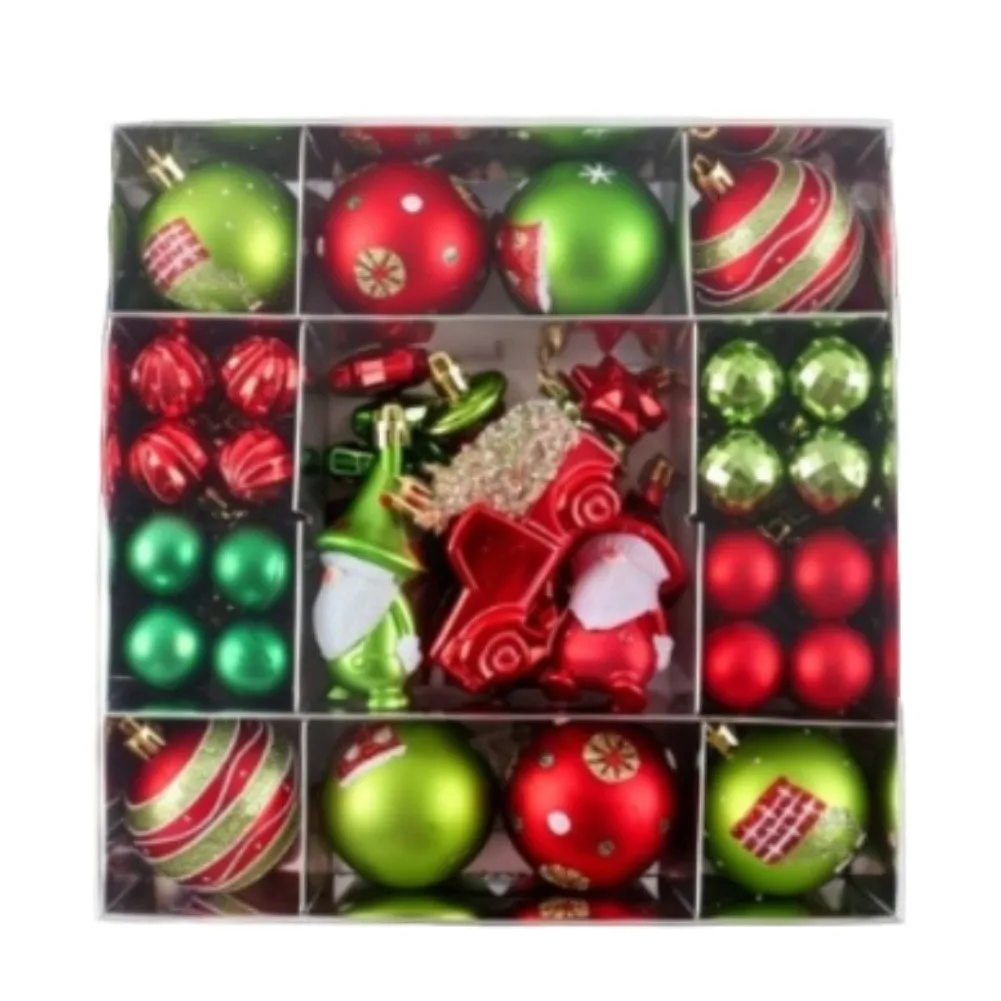 Kit de boules de Noël festives, ornements pour décorer le sapin de Noël, construction en plastique robuste, esthétique moderne et simple