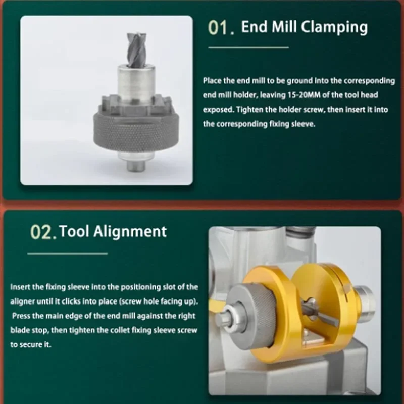 OYLP 234-Blade Ball Cutter Flute End Mill Sharpener Grinding Cutting Machine with 5000rpm Grinder for 3-12mm Tools 220V