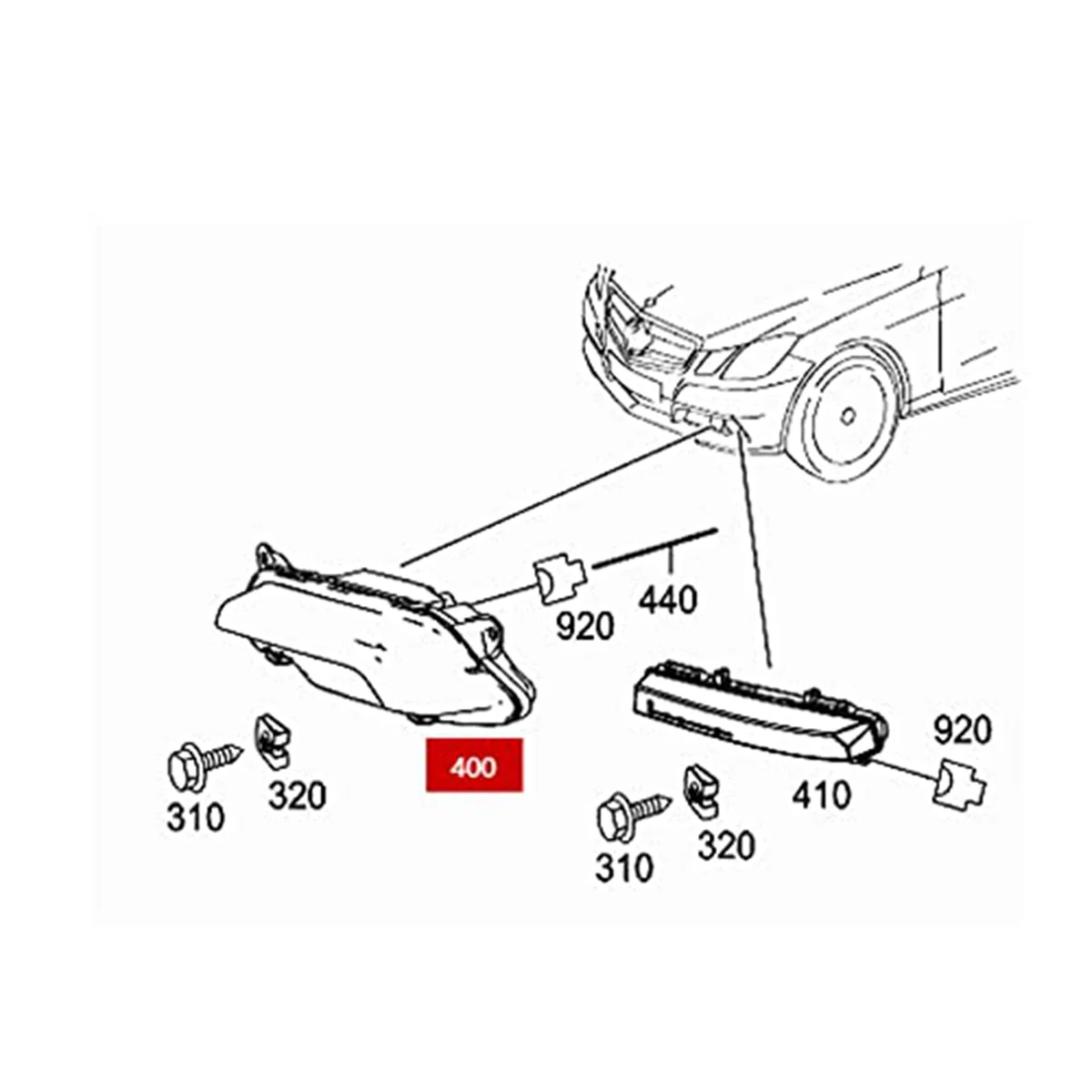 

LED Daytime Running Lights DRL Lower Bumper Grille for Mercedes Benz W212 E300 E350 E500 2009-2013,Left