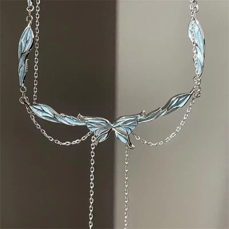 C71E Butterfly Collarbone Chain Alloy Simple Short Chain Chain Collar Joyería para varias ocasiones