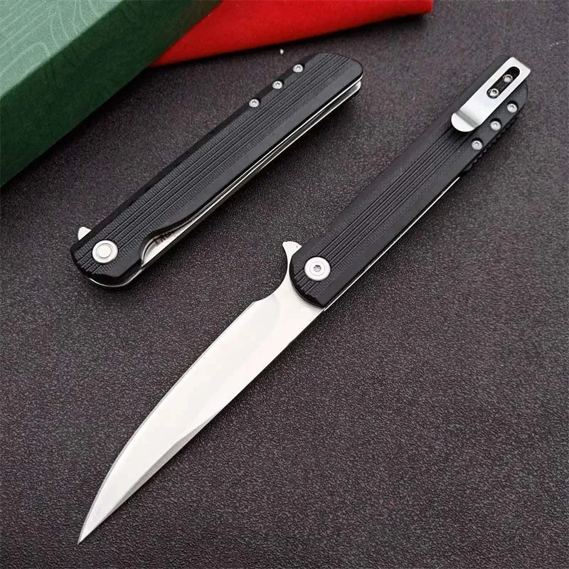 CR 3810 Flipper Folding Knife 8Cr13Mov Satin Blade Nylon Plus Glass Fiber Handle EDC Pocket Knives Outdoor Camping Hunting Tool