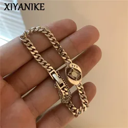 XIYANIKE Irregular Geometric Zircon Bracelets Bangles For Women Girls New Fashion Jewelry Gift Party Wedding bracelet femme