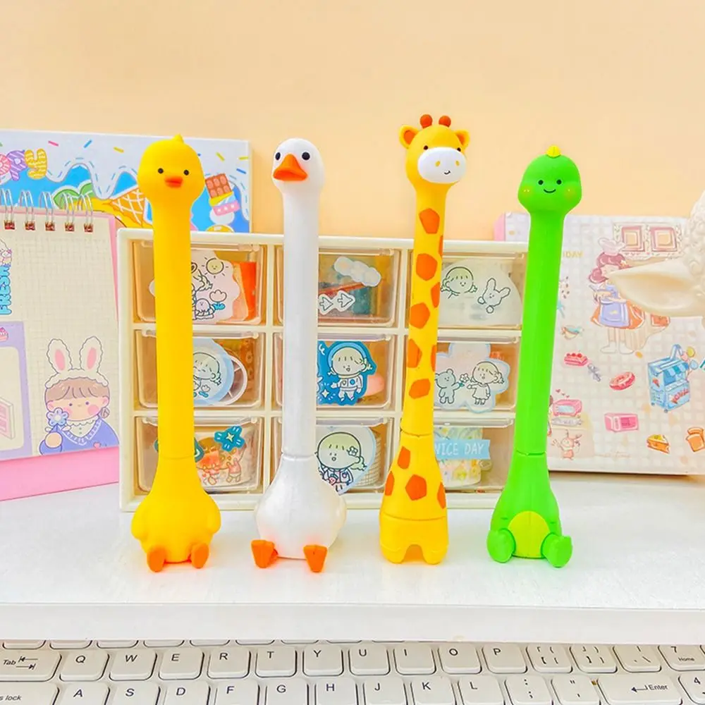 

Simple Quick-drying Gel Pen Press Type Standing Animal Neutral Pen 0.5mm Black Ink Ballpoint Pen Stationery