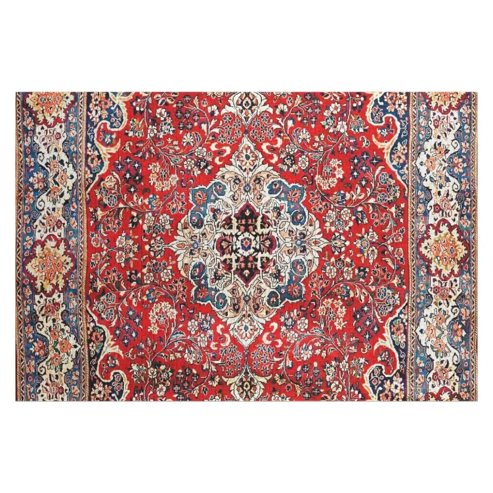 Red Blue Sarouk Persian Carpet Print Jigsaw Puzzle Custom Photo Diorama Accessories Puzzle