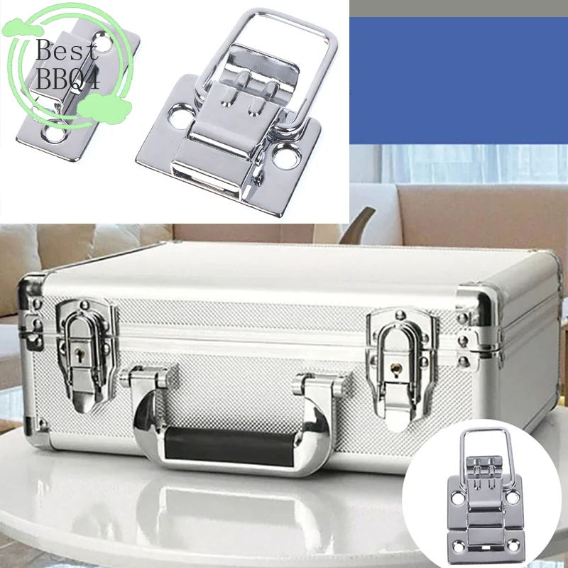 (BBQ4)2pc Vintage Jewelry Wood Box Hasps Drawer Latches Decorative Suitcases Hasp Latch Buckle Clasp Furniture Hardware