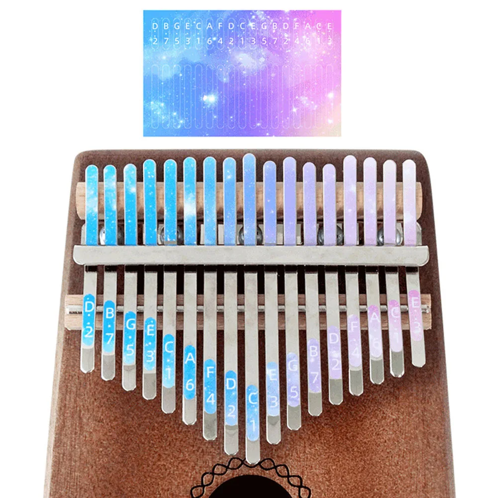 17 Keys Scale Kalimba Sticker Hand Percussion Approx.10g Beautiful For Beginners For Kalimba Musical Instruments