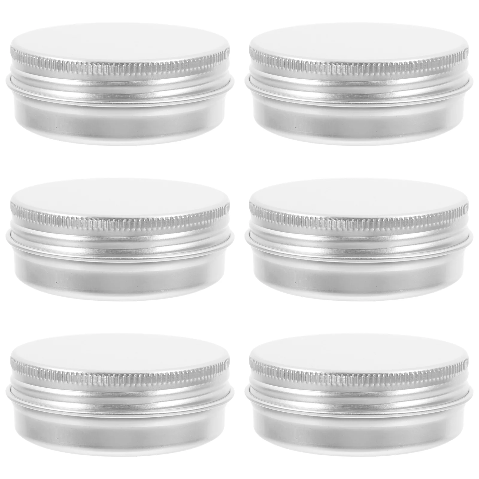

6 Pcs Aluminum Box Threaded Can Gumballs Baby Food Containers Cans Tin Altoid Jars