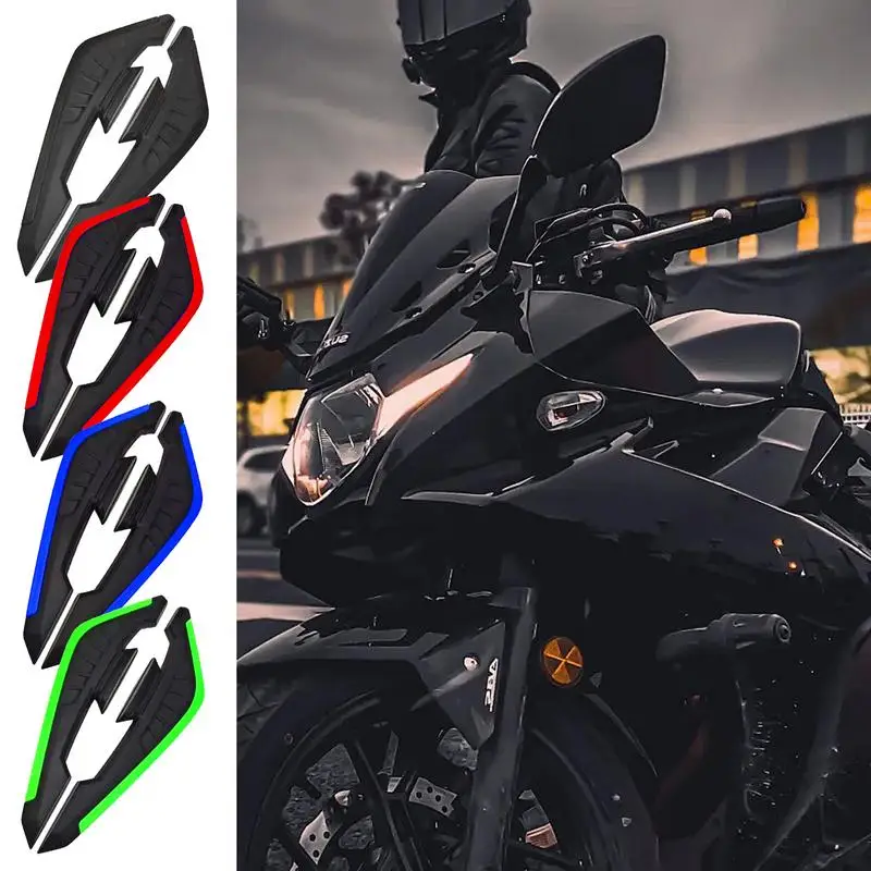 Motorcycle Winglets All-Weather Motorbike Fairing Air Deflectors Motorcycle Side Spoilers Dynamic Wing Motor Front Fairing Aerod