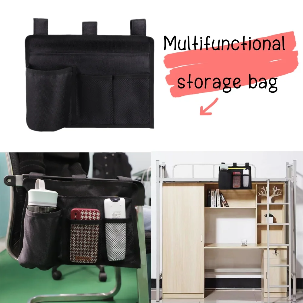Multifunctional Storage Bag for Home Bedside Stroller Side Seat Armrests Easy Installation Pouch for Additional Storage