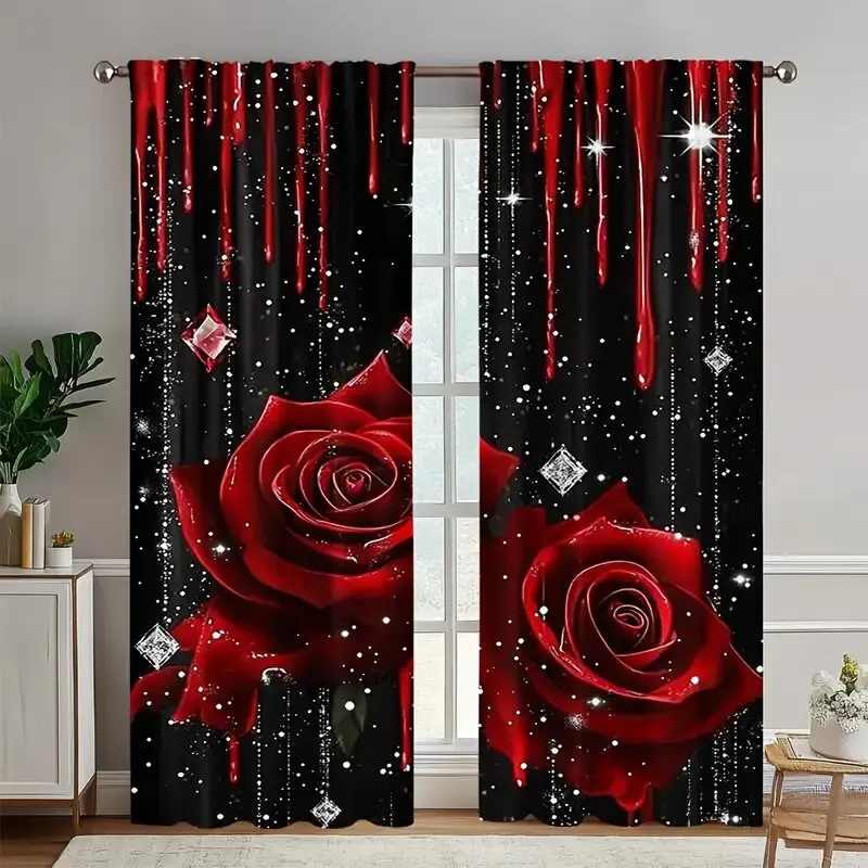 

Модная фестивальная красная роза - занавески для сумок на шесте, украшение для спальни и гостиной, украшение для дома, украшение для гостиной