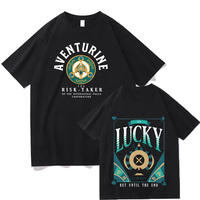 Aventurine Themed Unisex T-Shirt Honkai Star Rail Hot Game Print Clothing Anime Gift for Star Rail Fan Tops Cotton Soft T Shirts