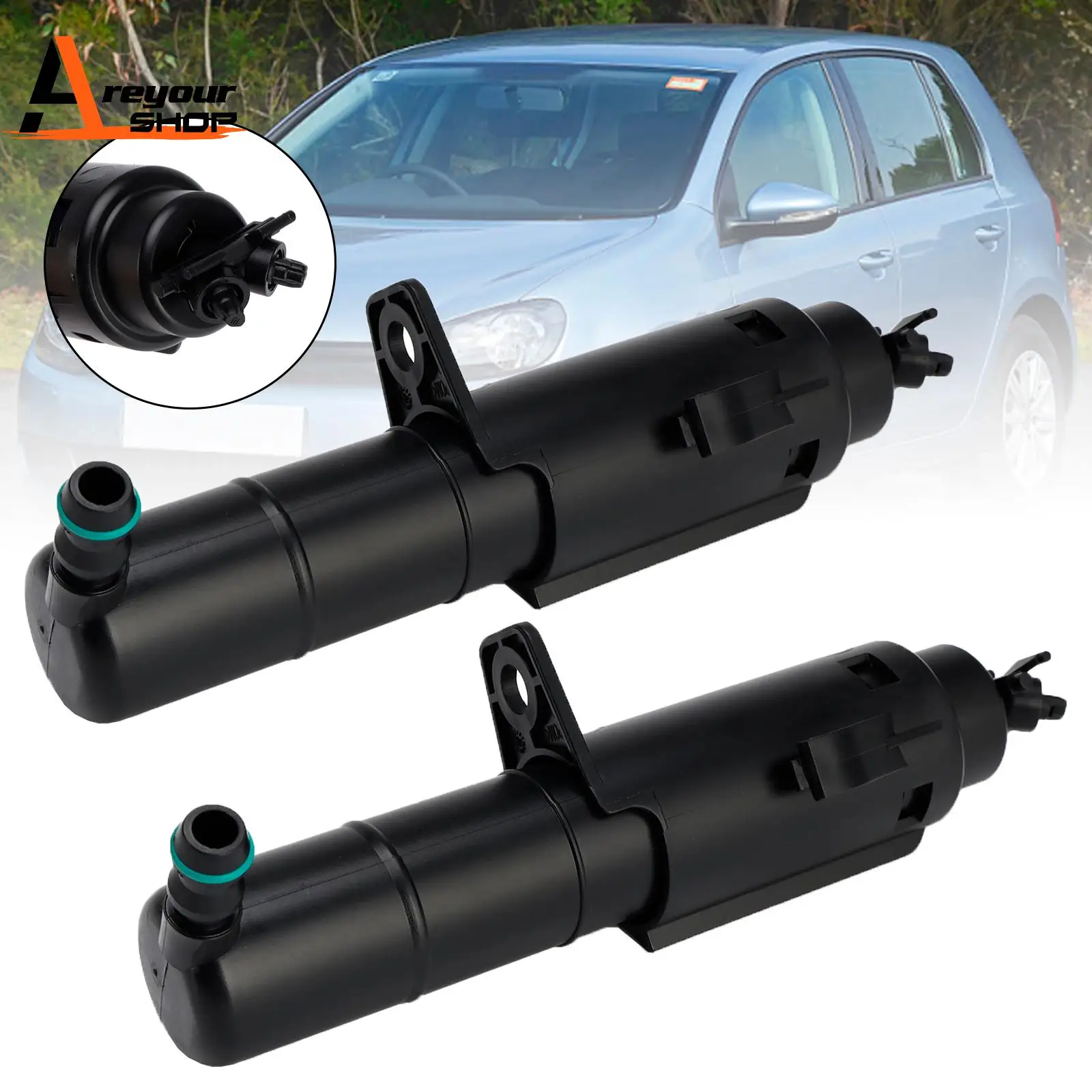 

1 шт./пара, форсунка омывателя передней фары 5K0955978A для VW Golf Jetta MK6