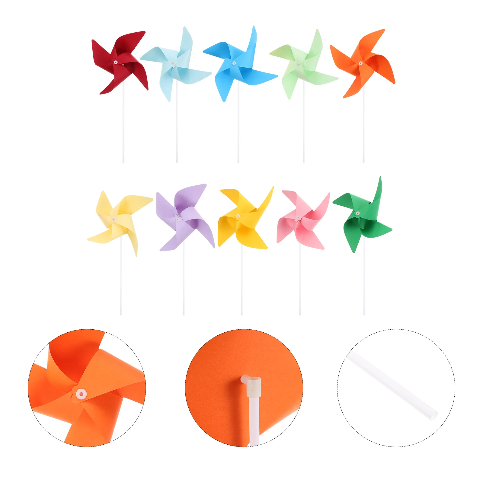 

12pcs Children Pinwheels Kit DIY Pinwheels Kit Graffiti Windmill Toy Children Craft Toy for Gift