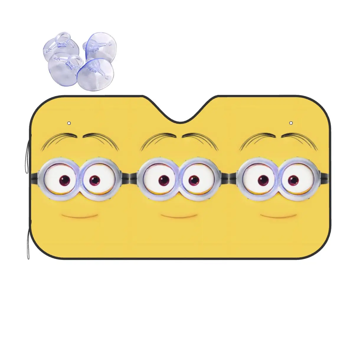 

Custom M-Minions Anime Cute Windshield Sunshade Funny Cartoon Folding Reflective Sun Blocker Front Window Shade Visor