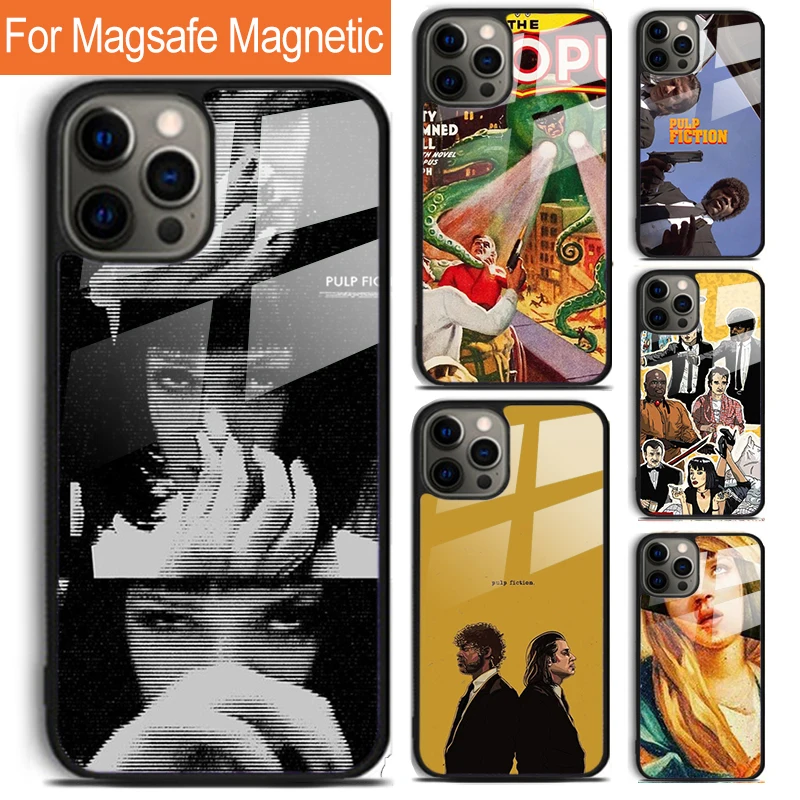 Pulp Fiction Dance Scene Mia Wallace and Vincent Phone Case For iPhone 16 15 14 13 12 11 Pro Max Plus Magsafe Magnetic Cover