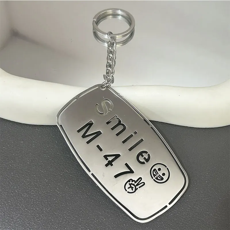 

New Custom Name Number Keychain For Men Personalized Stainless Steel Car Logo Keyring Jewelry Boyfriend Birthday New Year Gift