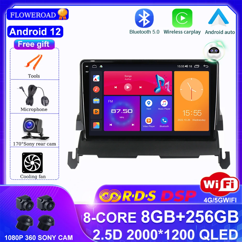 

Android 12 for Dodge Journey 2009-2012 Car Radio Multimedia Video Player Navigation GPS DSP BT 5.0 Carplay Auto No 2din 2 din DV