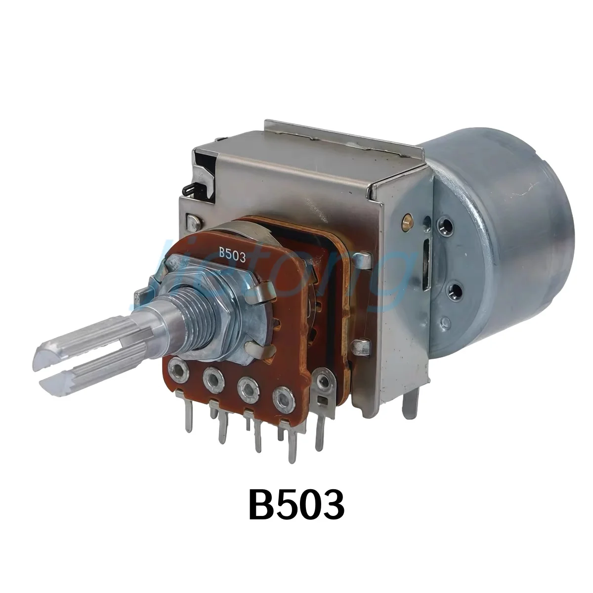 1pc 16 Type Amplifier Audio Master Volume Remote Control Motor Potentiometer Dual 8pins B50K B100K Handle Length 25mm Plum Shaft