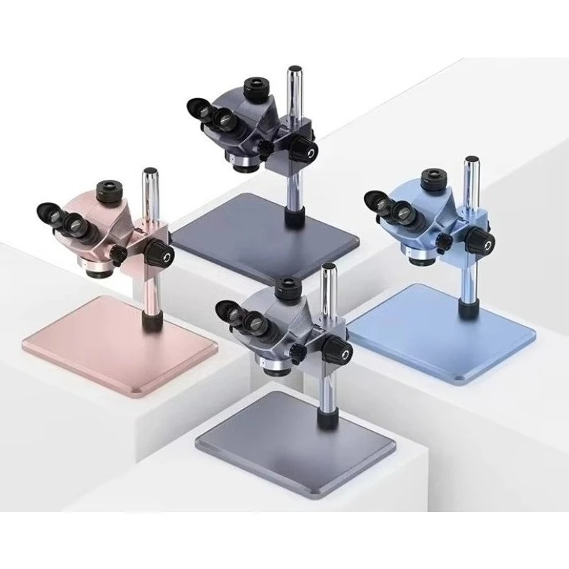 7X-50X Continuous Zoom Color Trinocular High Definition Stereo Microscope Large Field of View Maintenance Tool