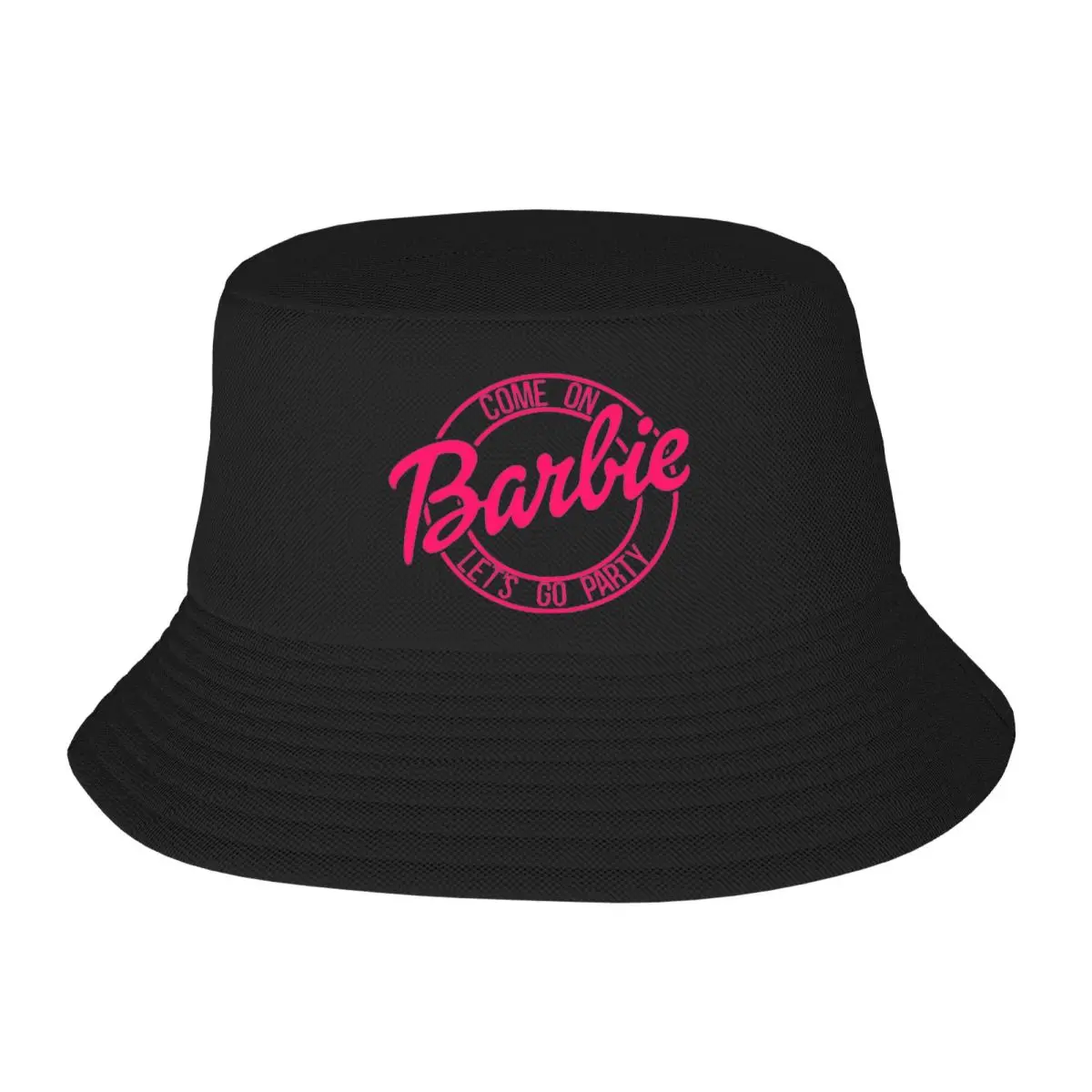 Outdoor Bucket Hats Come On Barbi Lets Go Party Panama Hats Unisex Cotton Fisherman Cap Barbie Reversible Fishing Hat Autumn