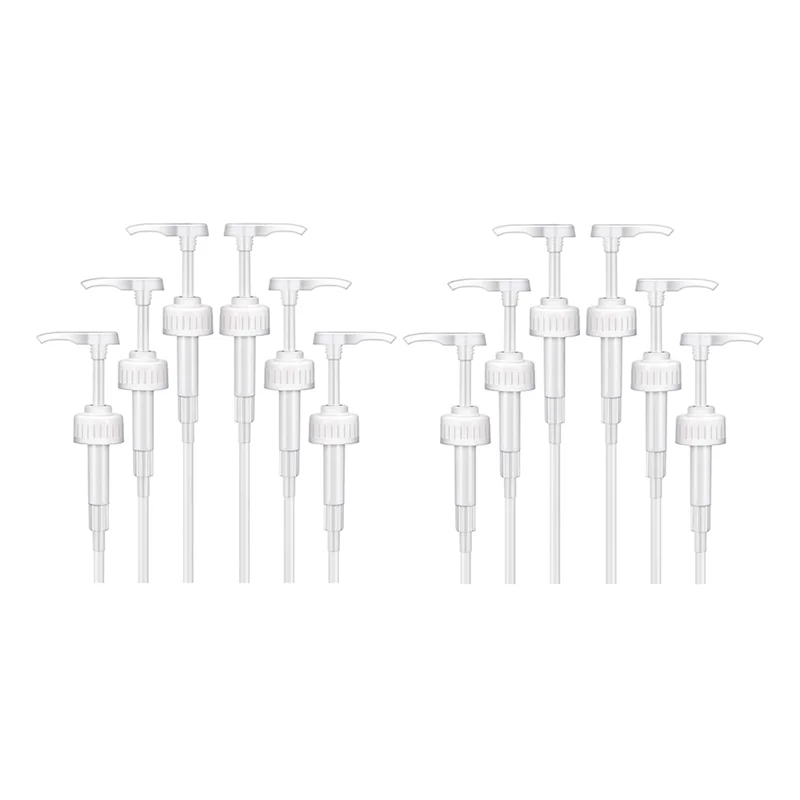 

ABGH-12Pcs Насос для бутылок сиропа для бутылок, кофейных сиропов, снежных конусов и ароматизаторов 8Cc