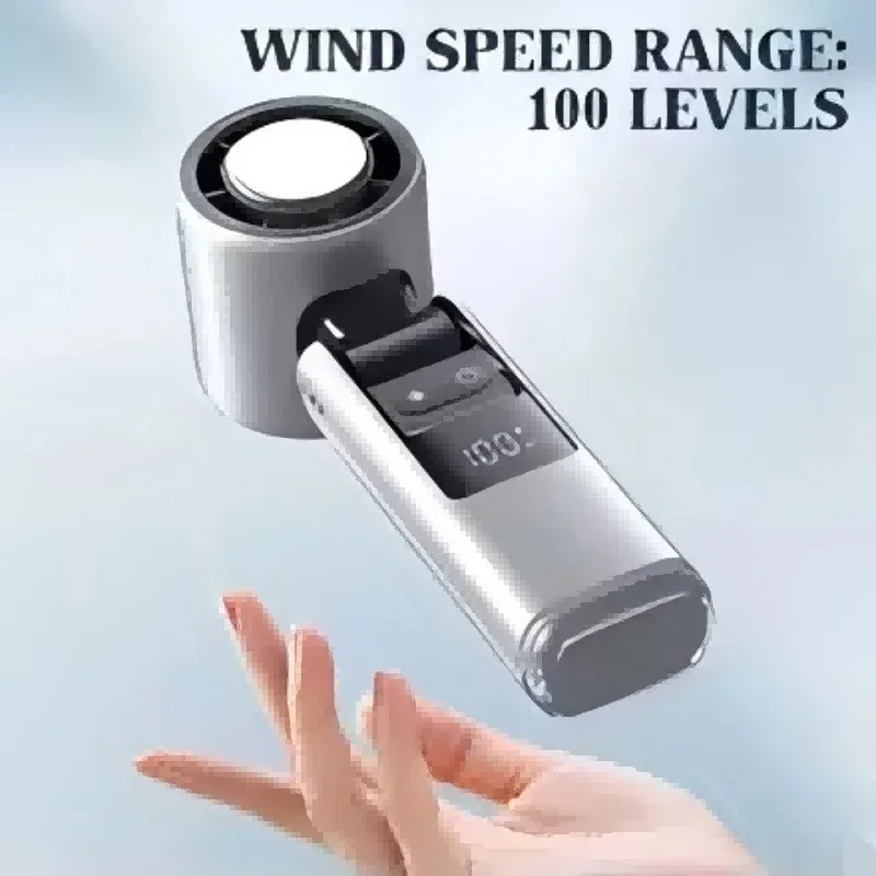 Turbos Chilled Ice Sensation Cold Fan Super Mini Turbos Speed Fan USB Powered Digital Display For Outdoor Camping Travel image 3