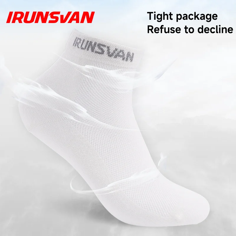 

IRUNSVAN Мужские спортивные носки, впитывающие запахи и пот, удобные женские носки средней длины из чистого хлопка