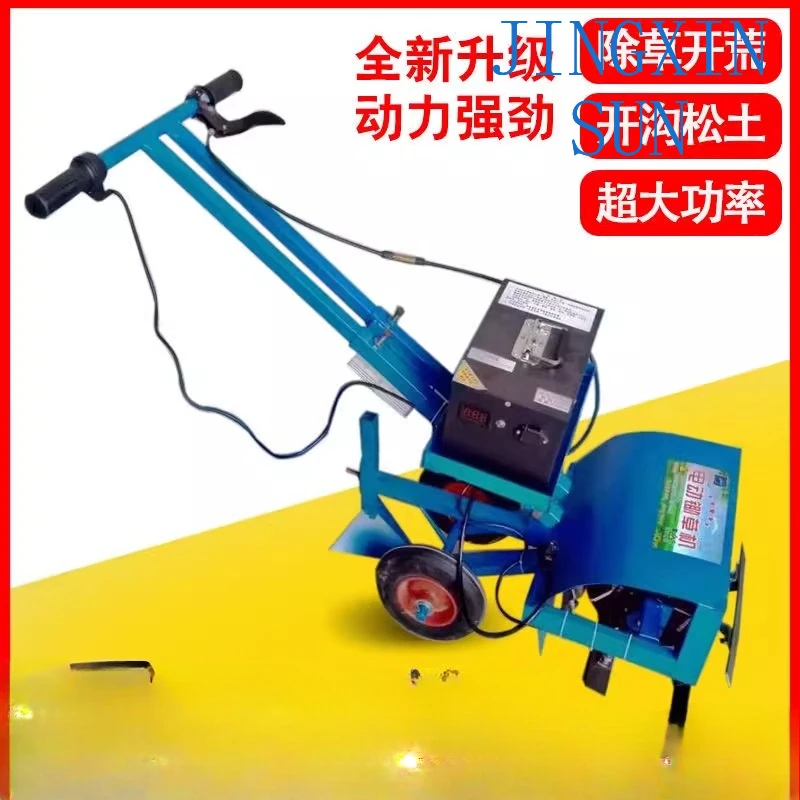 upgrade hand-push electric lawn mower orchard wasteland loosening soil ditch fertilization multi-functional lawn mower