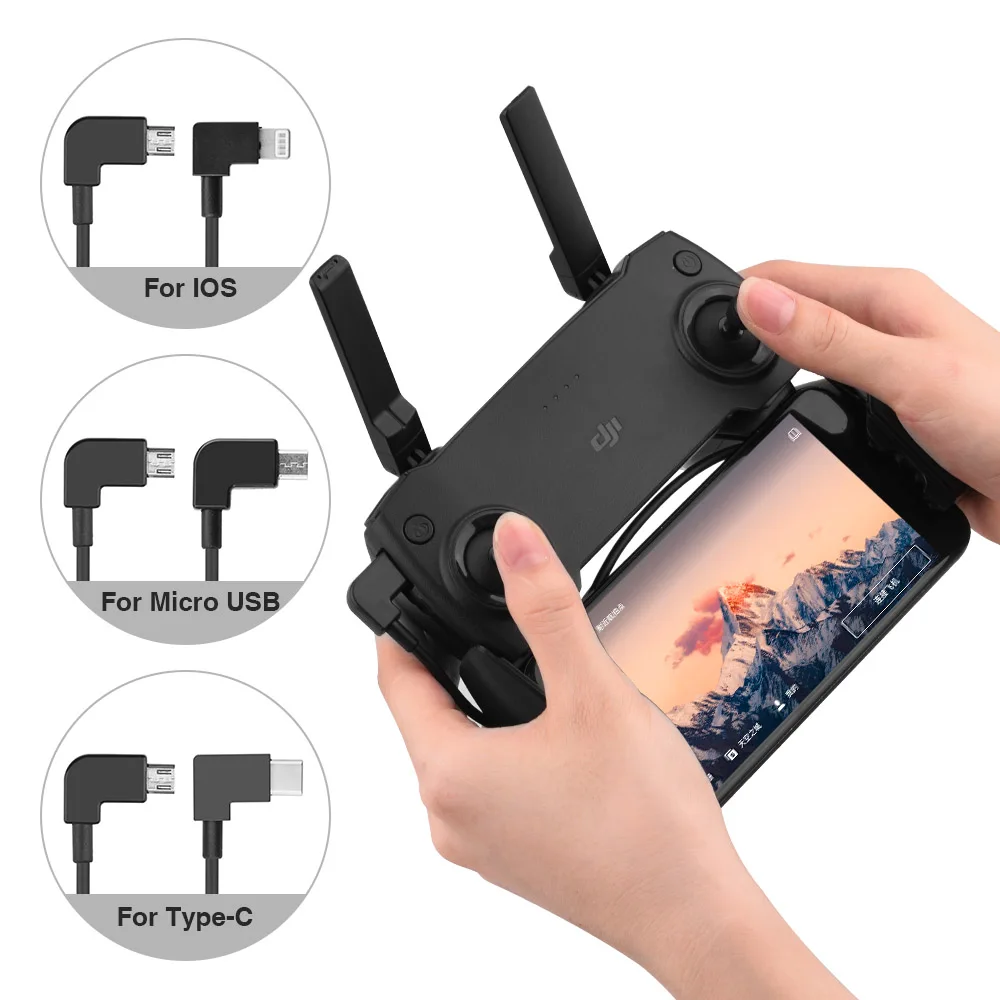 Кабель для передачи данных для DJI Spark/Mavic Pro/Mavic 2 Pro Zoom/Mavic Mini SE Drone Remote Control OTG аксессуары IOS Type-C телефонный планшет