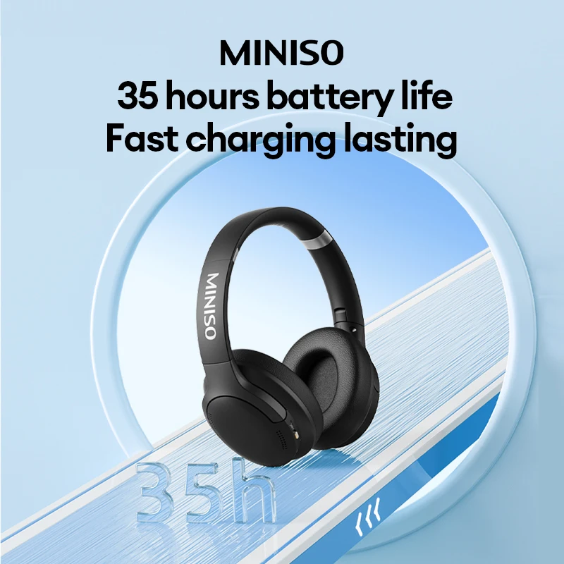 Miniso Mcd 01S Draadloze Bluetooth 5.3 Koptelefoon Outdoor Reizen Draagbare Opvouwbare Headset Hifi Geluid Lange Uithoudingsvermogen Oortelefoon