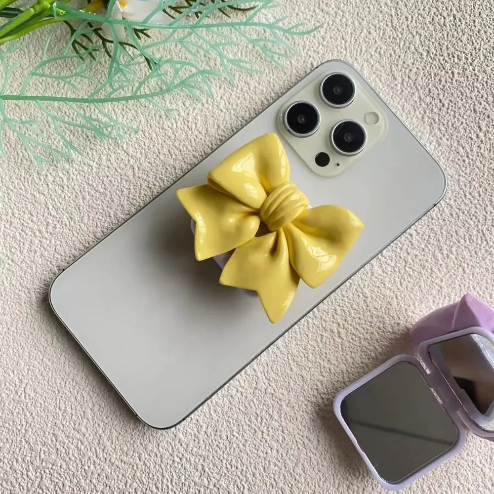 

Новый зеркальный держатель для телефона, портативный ленивый кронштейн с цветочным бантом, модный масштабируемый кронштейн для телефона Y2K