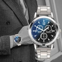 Orologi da uomo d'affari di lusso semplici quadrante rotondo in acciaio inossidabile orologio da polso al quarzo classico moderno Casual relogios masculino reloj