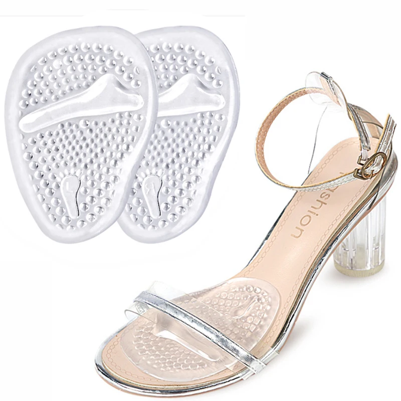 2/6 Pairs  Half Insoles Gel Women Forefoot Pads Plantar Fasciitis Pain Relief Metatarsal Foot Inserts Shock Absorption Shoe Pad